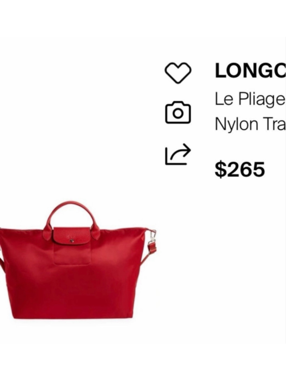 Longchamp Le Pliage Neo 18-inch Nylon Travel Large Shoulder Tote Red - Picture 2 of 12